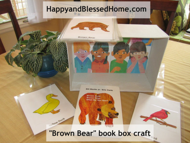 children-books-"Brown Bear" FREE printables and shoebox craft from http://HappyandBlessedHome.com