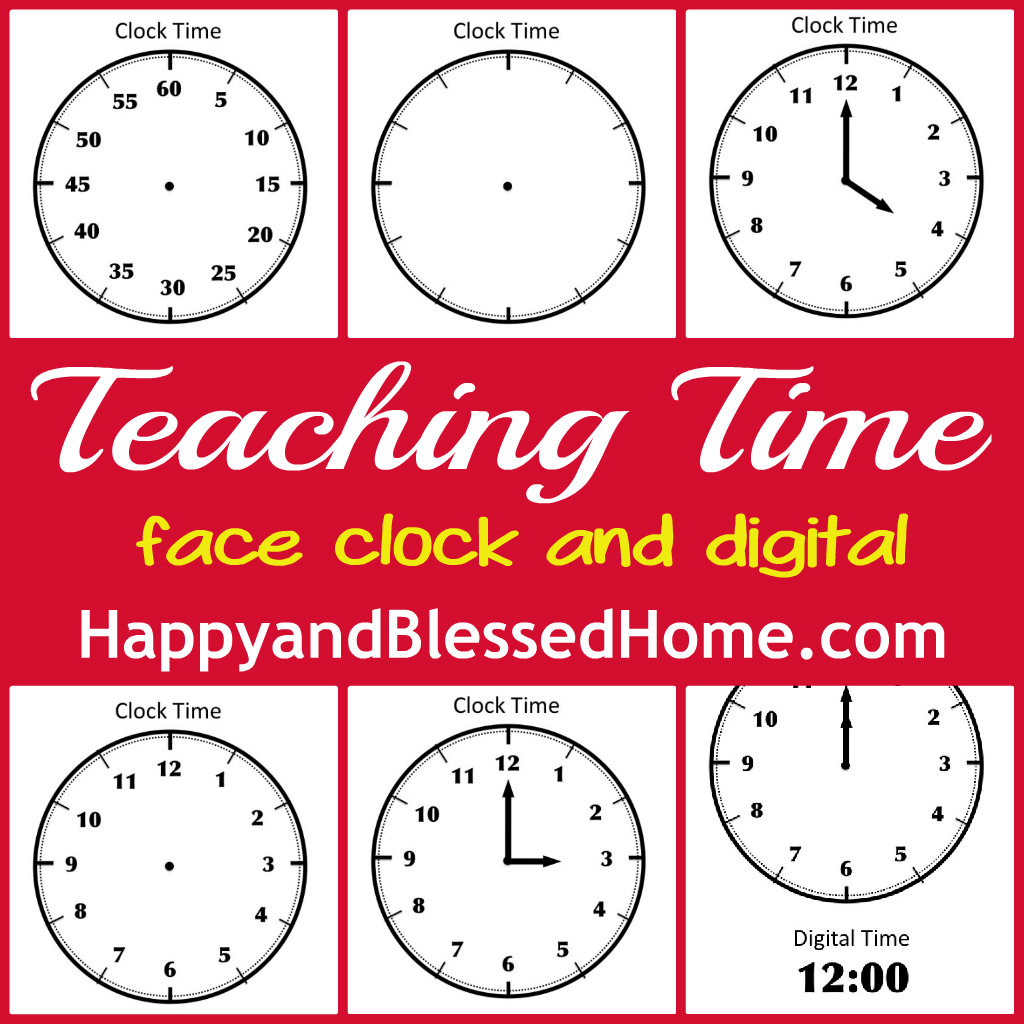 FREE Printables to Help Teach Children How to Tell Time